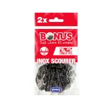 Topfreiniger INOX Spiral aus Edelstahl, scheuernd, BONUS, 2 Stück / 1 Paket