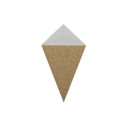   Papierspitztüten für Pommes, Pappe, 175 x 300 x 212 mm, braun / 50 Stück