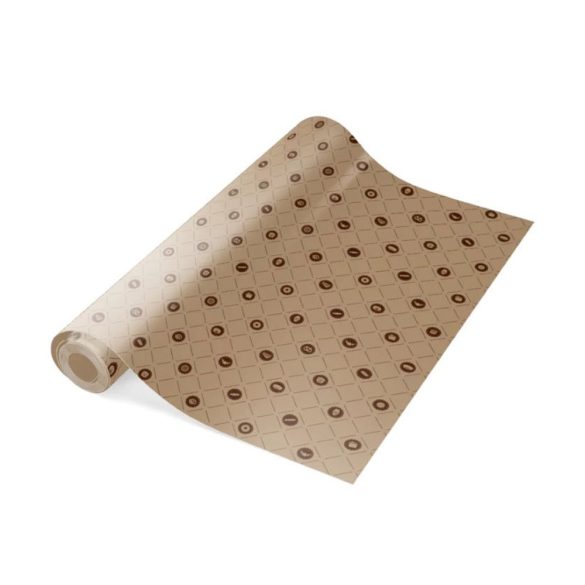 Einschlagpapier auf Rolle,  50 x 660 cm, gemustert, braun 10 kg / 1 Roll