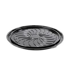   Kuchentransportbox- Unterteil, Ø 30 cm, schwarz, PET / 10 Stück