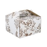 Kuchenbox mit Griff 190 x 190 x 120 mm gemustert / 1 Stück