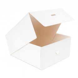 Kuchenbox, 260 x 260 x 120 mm, weiß / 1 Stück