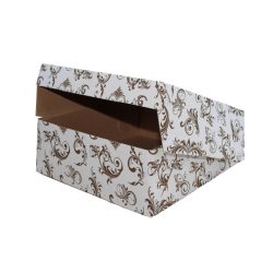   Tortenkarton / Kuchenbox, 280 x 280 x 100 mm, gemustert / 1 Stück