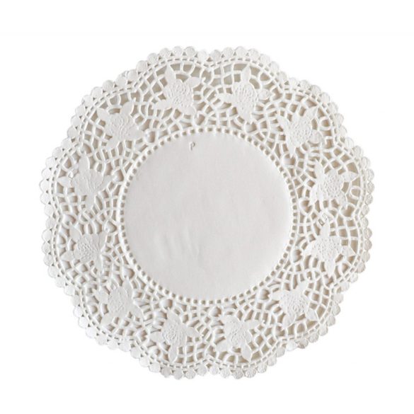 Tortenspitzen, rund, 30cm, fettdicht, Weiß / 100 Stück