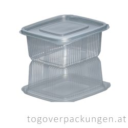 Verpackungsbox mit Klappdeckel, eckig, 500 ml / 100 Stück