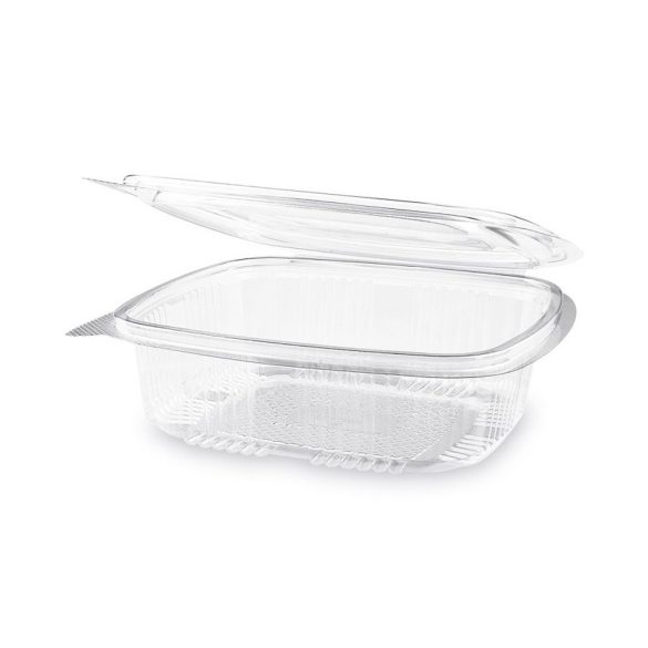 Verpackungsbox "LUX" mit Klappdeckel, eckig, rPET, 1000 ml / 100 Stück