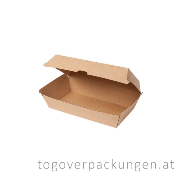 Hamburgerbox - geteilt, Kraft / 100 Stück
