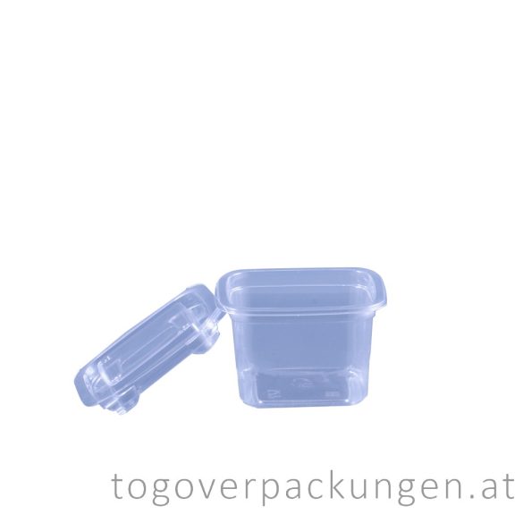 Verpackungsbox - quadratisch, 90 x 90 mm, 300 ml, transparent / 50 Stück