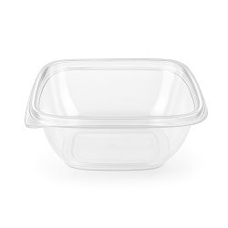   Verpackungsbox "Dishy" - quadratisch, 120 x 120 mm, PET,  375 ml, transparent / 50 Stück