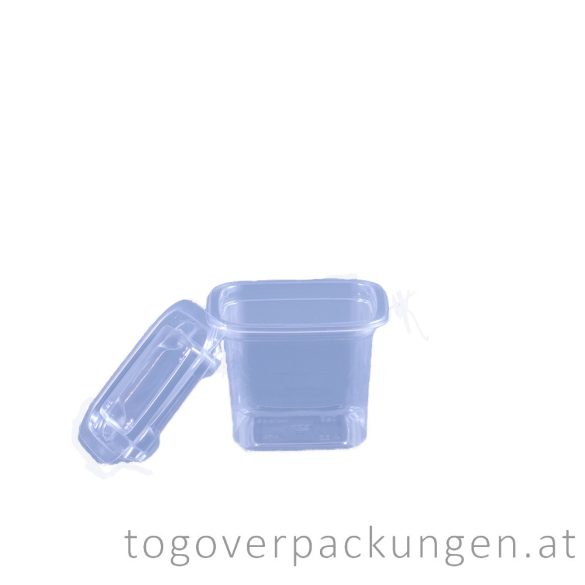 Verpackungsbox - quadratisch, 90 x 90 mm, 400 ml, transparent / 50 Stück
