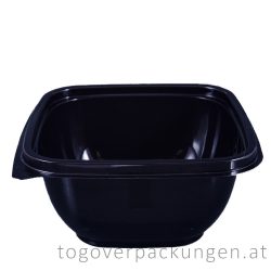   Verpackungsbox - quadratisch, 190 x 190 mm, 1000 ml, schwarz / 70 Stück