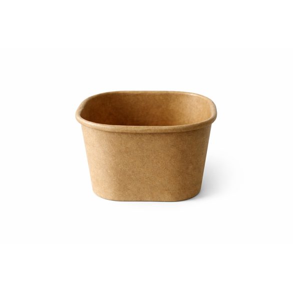 Dressingbecher "Malmö" aus Pappe, 90 ml, rechteckig, braun / 50 Stück