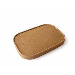   Papierdeckel für „MALMÖ” Verpackungsbecher, rechteckig kraft / 50 Stück