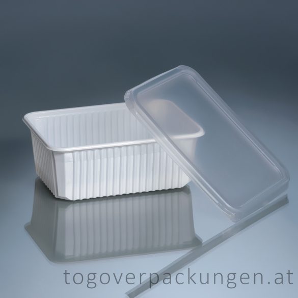Verpackungsbox "POLLY" - eckig, 500 ml, PP, weiß / 50 Stück