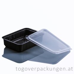 Verpackungsbox - eckig, 750 ml, PP, schwarz / 50 Stück