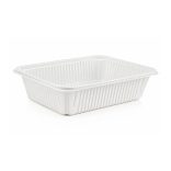 ROBUST Menüschale PP 750 ml, Weiß, 137 × 187 × 55 mm / 50 Stück