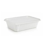ROBUST Menüschale PP 750 ml, Weiß, 137 × 187 × 55 mm / 50 Stück