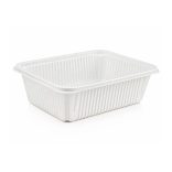 ROBUST Menüschale PP 1000 ml, Weiß, 137 × 187 × 70 mm / 50 Stück