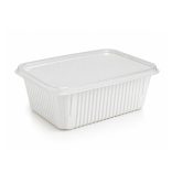 ROBUST Menüschale PP 1000 ml, Weiß, 137 × 187 × 70 mm / 50 Stück