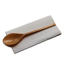   Mehrweg-Besteckset "WPC", Löffel + Servietten / 100 Stück