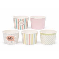   Eisbecher, Pappe 245 ml Ø 9,3 cm · 5,5 cm "PASTELL MIX"