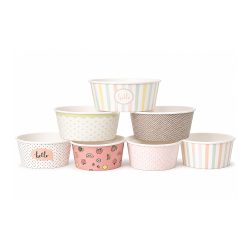   Eisbecher, Pappe 350 ml Ø 12 cm · 5 cm "PASTELL MIX"
