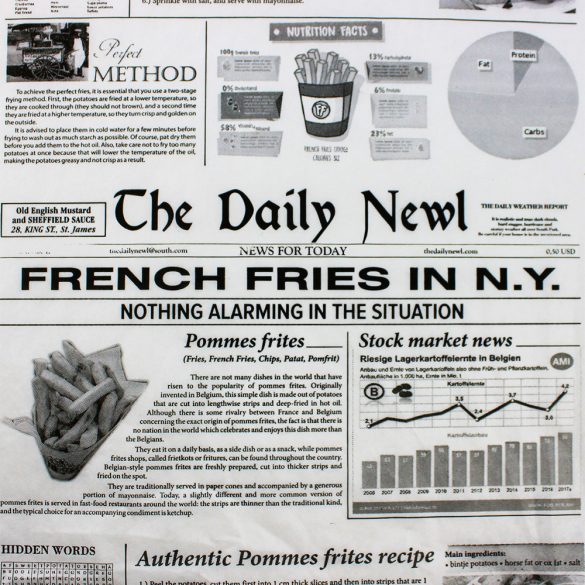 Burgerpapier "News", 300 x 300 mm / 500 Stück