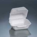 Burger-Boxen mit Klappdeckel aus XPS, 150 x 150 x 70mm / 125 Stück