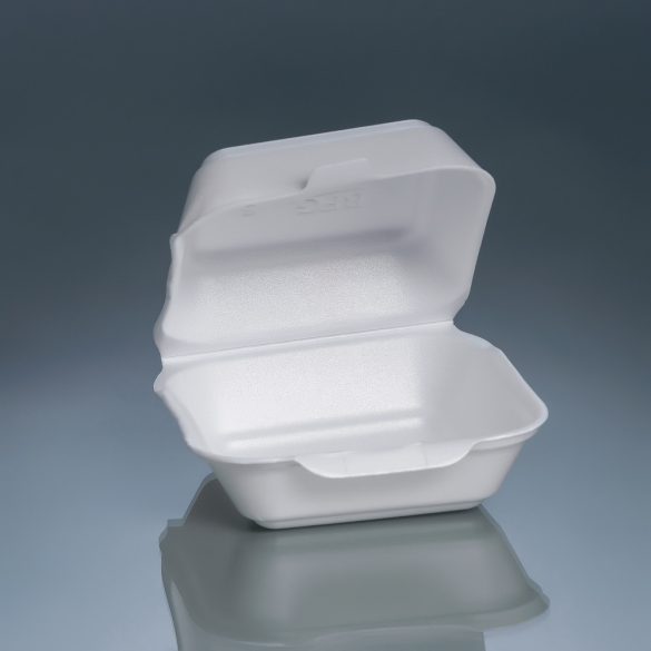 Burger-Boxen mit Klappdeckel aus XPS, 150 x 150 x 70mm / 125 Stück