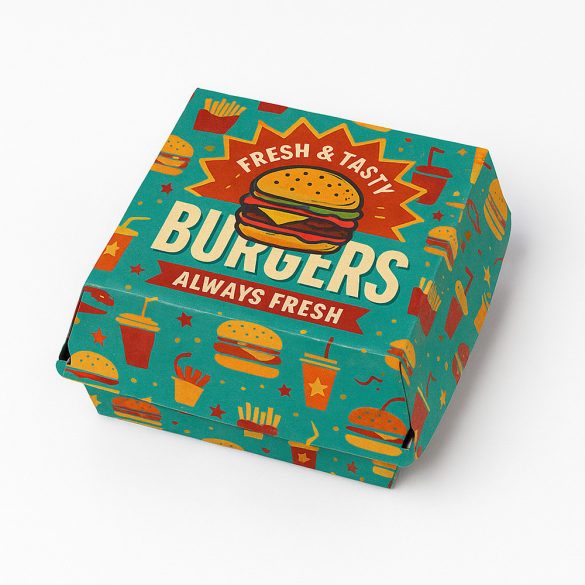 Hamburger-Boxen bedruckt