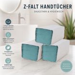 Papierhandtücher Z-Falz Recycling 1-lagig, 23 x 25 cm, grün, 250 Blatt / 1 Packung
