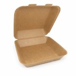 BP4 KRAFTY®, Kraftkarton-Menübox, 205 x 205 x 80 mm / 50 Stück