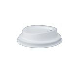 Kompostierbare Zuckerrohr-Deckel, 80 mm, weiß