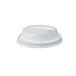Kompostierbare Zuckerrohr-Deckel, 80 mm, weiß / 50 Stück