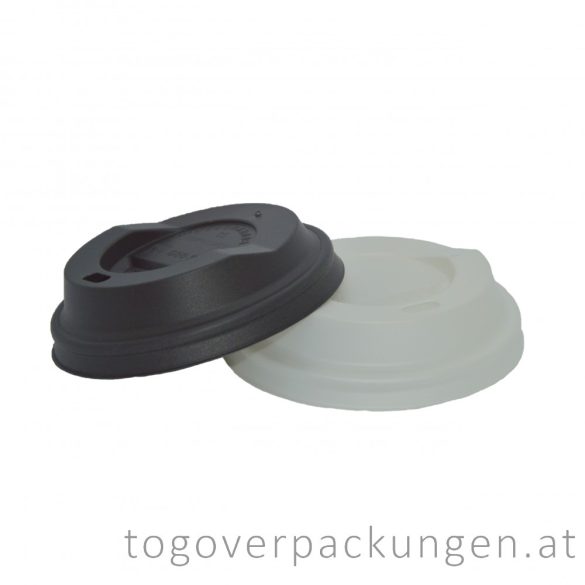 Bio CPLA Deckel für 300-340-450 ml Pappbecher, weiß / 100 Stück