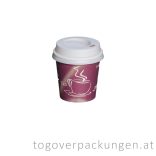 Deckel für 100 ml Pappbecher, Weiß, 65 mm / 100 Stück