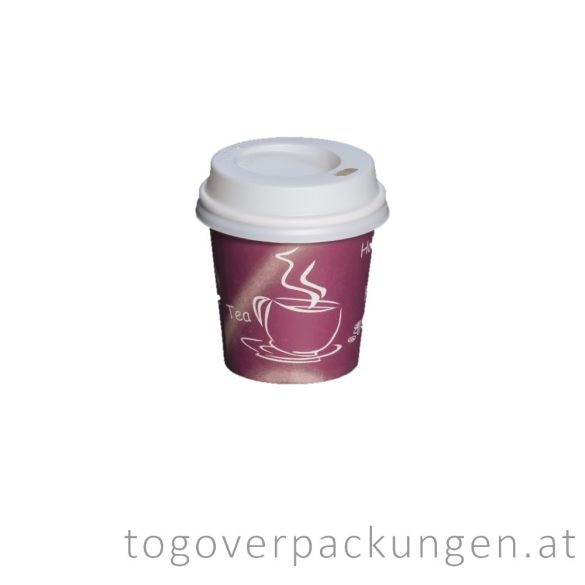 Deckel für 100 ml Pappbecher, Weiß, 65 mm / 100 Stück