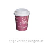 Deckel für 180 ml Pappbecher, Weiß, 73 mm / 50 Stück