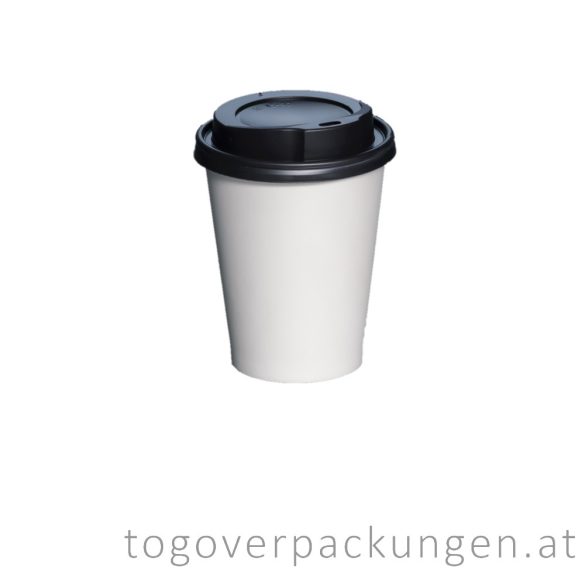 Deckel für 180 ml Pappbecher, schwarz, 73 mm / 50 Stück