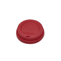 Deckel für 220 ml Pappbecher, rot / 100 Stück