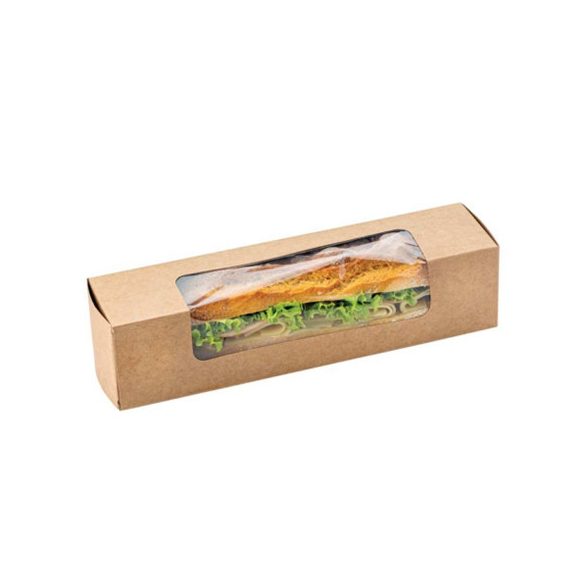 Baguetteboxen, Pappe mit Sichtfenster 60 x 60 x 290 mm / 50 Stück