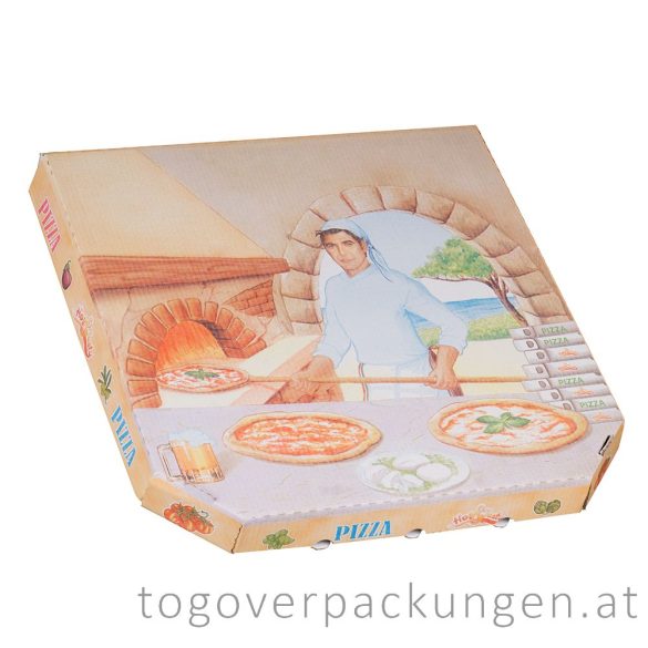 Pizzakarton "BANDANA", 330 x 330 x 40 mm / 100 Stück
