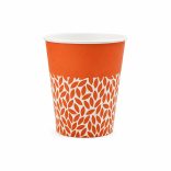 Pappbecher 220 ml "AQUA" "LEAF" orange