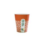 Pappbecher 220 ml "AQUA" "LEAF" orange