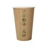 Trinkbecher aus Pappe 300 ml, braun