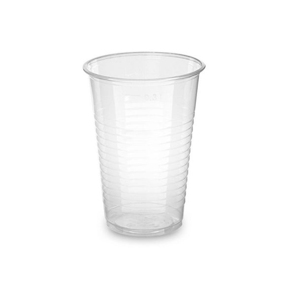 Plastikbecher, 300 ml, transparent / 100 Stück