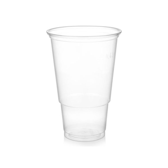 Plastikbecher BIER, 400 ml, transparent / 50 Stück