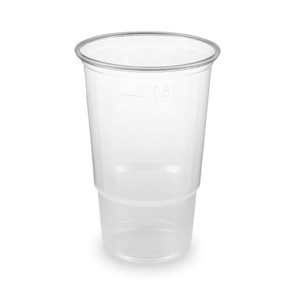 Plastikbecher, 500 ml, transparent / 50 Stück