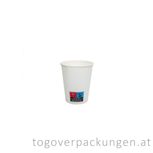 Pappbecher 100 ml Weiß (4 oz) – Ø62 mm Espresso-Becher / 50 Stück