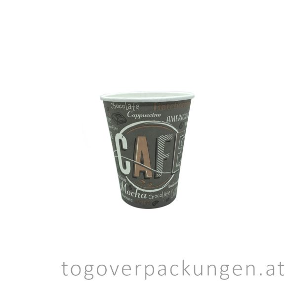 Pappbecher "COFFEE NEW", 180 ml, 70 mm / 50 Stück